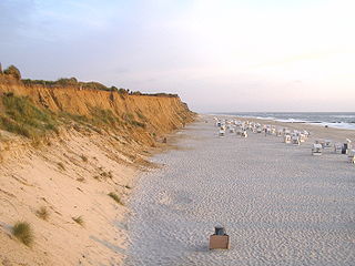 Blick auf das Rote Kliff bei Kampen